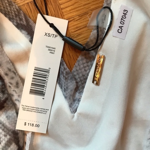 Tahari Python Print Midi Dress Y2K Grunge Aesthetic Alternative Night Out XS - Picture 8 of 10